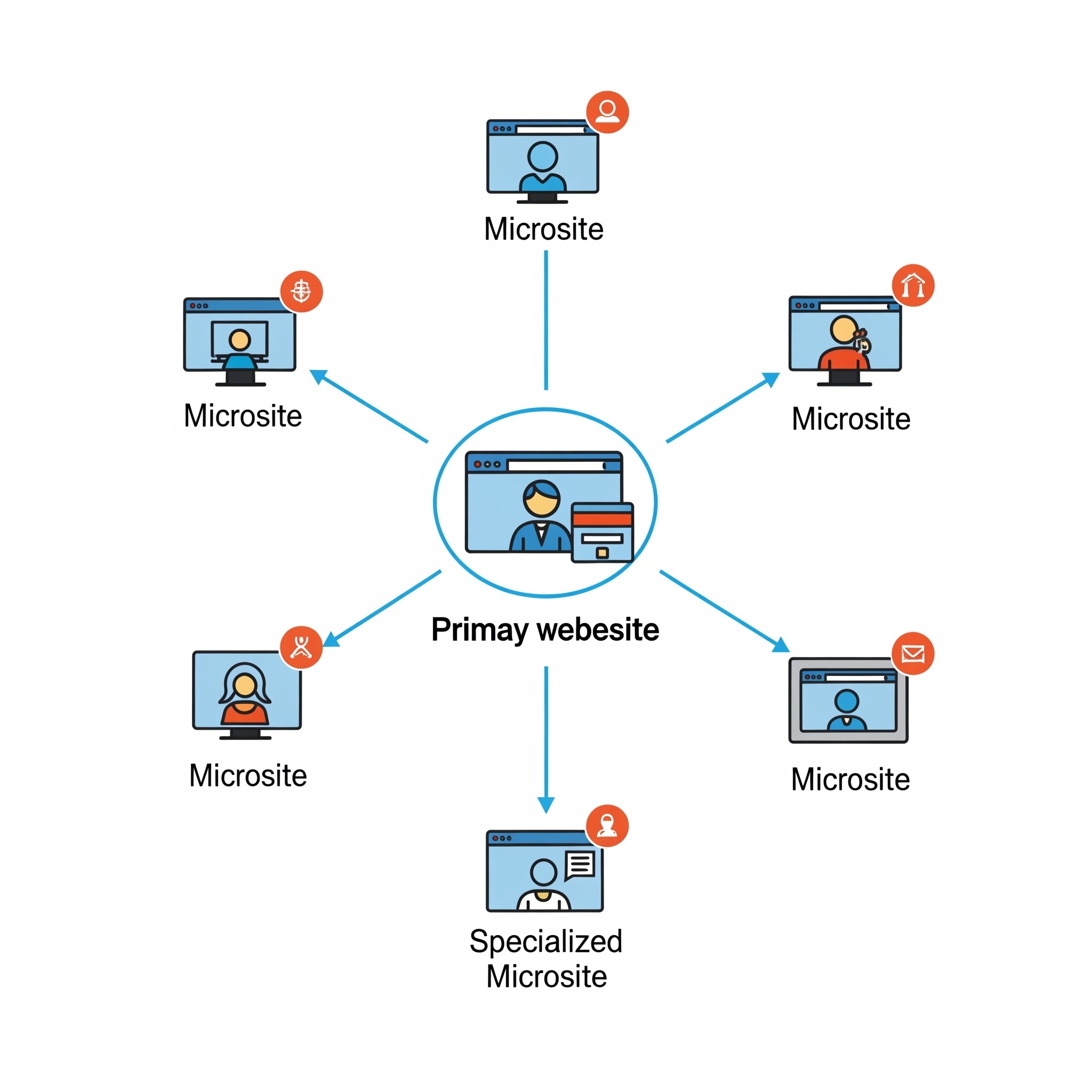 What is a microsite? Microsite infographic to visually explain what a microsite is.