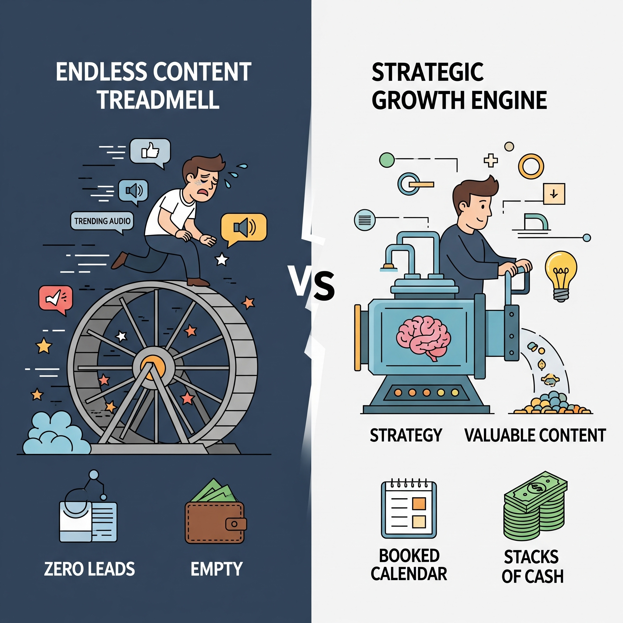 Business marketing strategy vs just social media posts